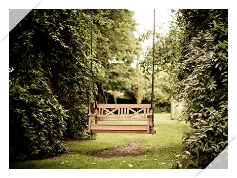 A garden swing