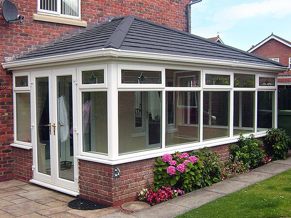 A tiled roof conservatory