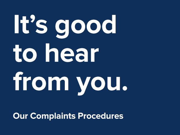 Our complaints procedure
